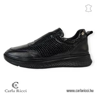 CarlaRicci 055.168 fekete krokko slipon cipő 