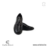 CarlaRicci 055.168 fekete krokko slipon cipő 