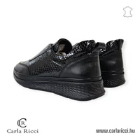 CarlaRicci 055.168 fekete krokko slipon cipő 