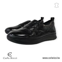 CarlaRicci 055.55 fekete krokko slipon cipő 