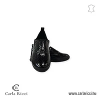 CarlaRicci 055.55 fekete krokko slipon cipő 