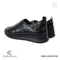 CarlaRicci 055.55 fekete krokko slipon cipő 