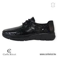 CarlaRicci G028-608 fekete krokko cipő 