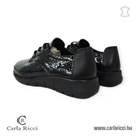 CarlaRicci G028-608 fekete krokko cipő 
