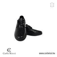 CarlaRicci G028-608 fekete krokko cipő 