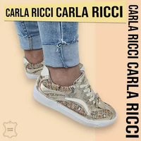 Carla Ricci arany bőr sportcipő, sneaker