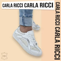 Carla Ricci fehér bőr sportcipő, sneaker