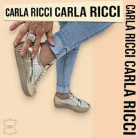 Carla Ricci arany bőr sportcipő, sneaker