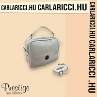 Prestige fehér-ezüst keresztpántos táska