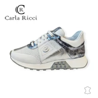 Carla Ricci 001-2024 fehér-ezüst sportcipő