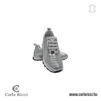 Carla Ricci ezüst perforált sportcipő