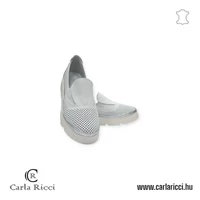Carla Ricci fehér-ezüst slipon