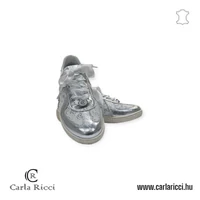 Carla Ricci ezüst csipkés sportcipő