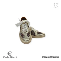 Carla Ricci arany-ocelot  csipkés sportcipő