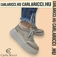 Carla Ricci bézs-arany sportcipő