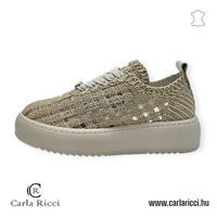 Carla Ricci bézs fonott sportcipő