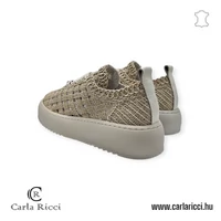 Carla Ricci bézs fonott sportcipő