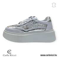 Carla Ricci fehér-ezüst sportcipő