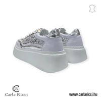 Carla Ricci fehér-ezüst sportcipő