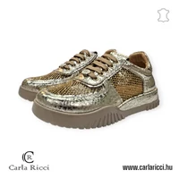 Carla Ricci arany bőr sportcipő, sneaker