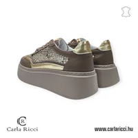 Carla Ricci bézs-arany sportcipő