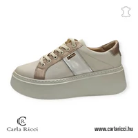 Carla Ricci 20082 bézs arany sportcipő
