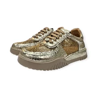 Carla Ricci arany bőr sportcipő, sneaker