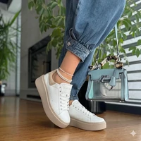 Carla Ricci fehér-bézs bőr sneaker