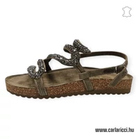 Taupe kígyó mintás saru M37
