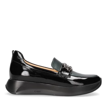 Bioeco fekete-zöld loafer