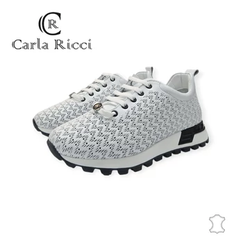 Carla Ricci fehér perforált sportcipő