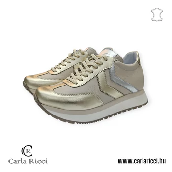 Carla Ricci bézs-arany-ezüst sportcipő 36 méret