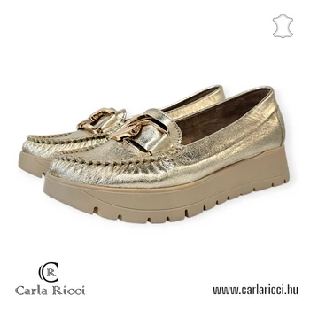 Carla Ricci 10141 arany mokaszin