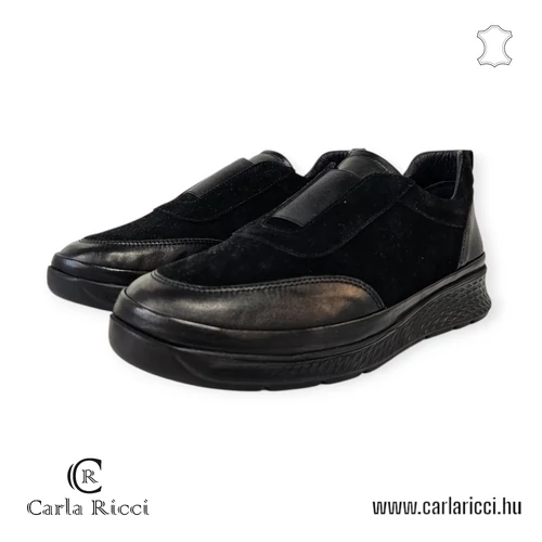 CarlaRicci 055.168 fekete slipon cipő 