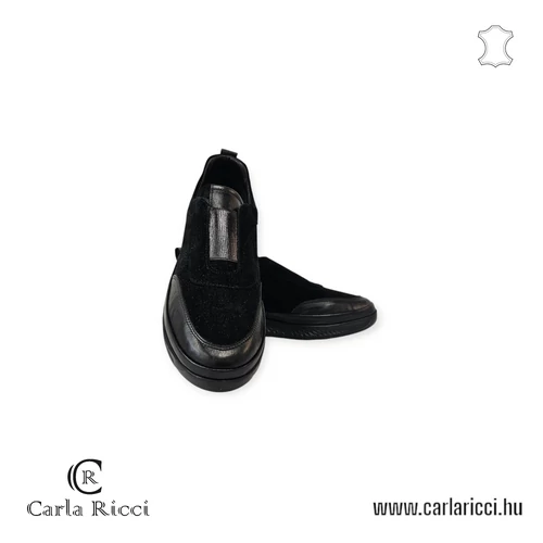CarlaRicci 055.168 fekete slipon cipő 