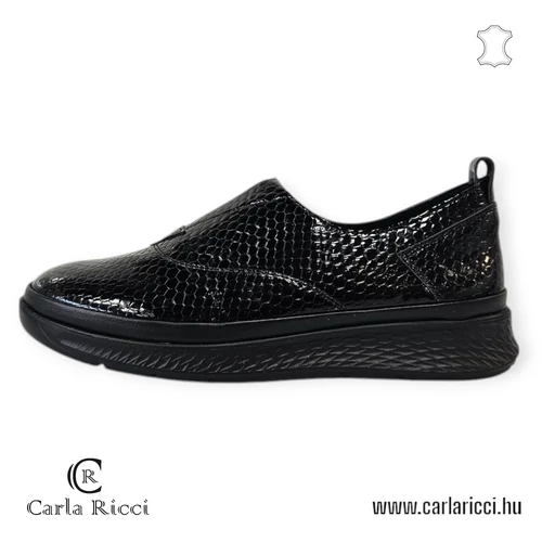 CarlaRicci 055.55 fekete krokko slipon cipő 