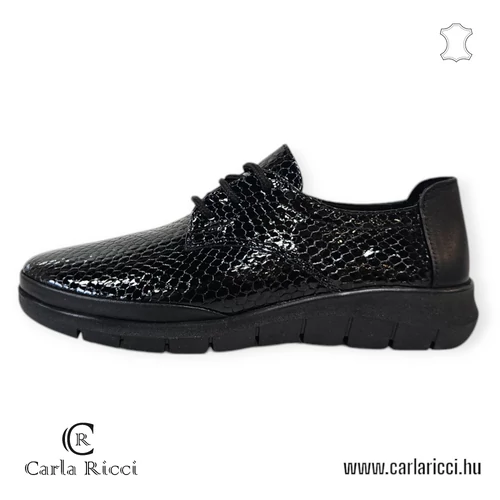CarlaRicci G028-608 fekete krokko cipő 