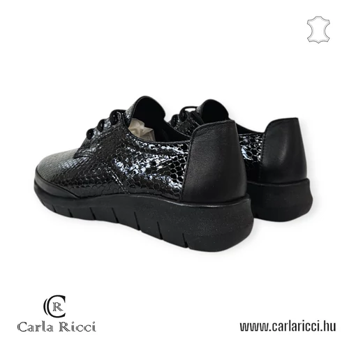 CarlaRicci G028-608 fekete krokko cipő 