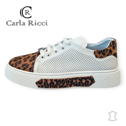 Carla Ricci 540-7000 fehér -ocelot sportcipő