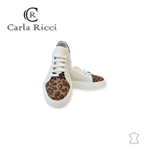 Carla Ricci 540-7000 fehér -ocelot sportcipő