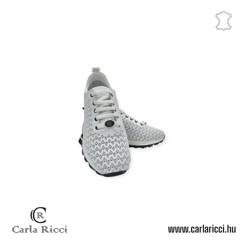 Carla Ricci fehér perforált sportcipő
