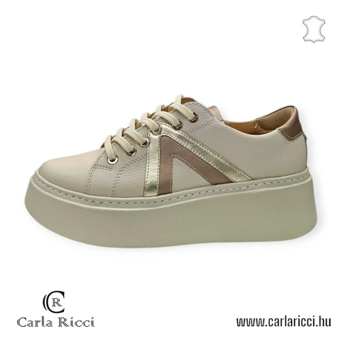 Carla Ricci 20707 bézs-arany sportcipő
