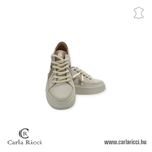 Carla Ricci 20707 bézs-arany sportcipő