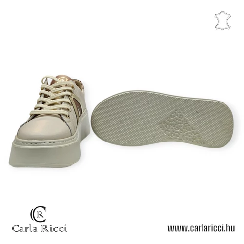 Carla Ricci 20707 bézs-arany sportcipő