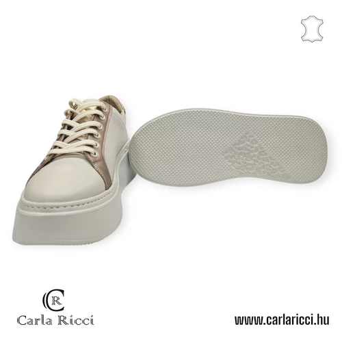 Carla Ricci 20082 bézs arany sportcipő