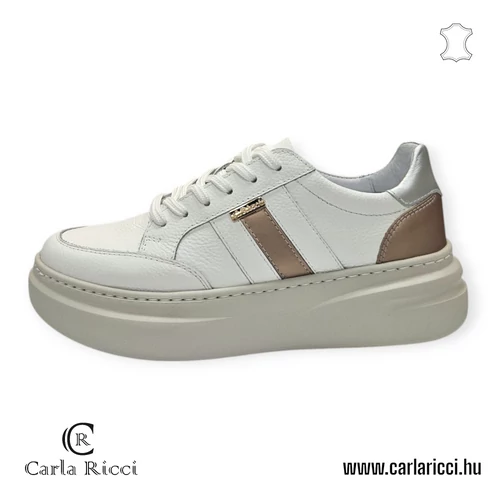 Carla Ricci fehér, ezüst, arany sportcipő 36 méret