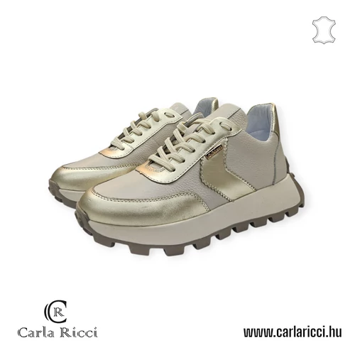 Carla Ricci bézs-arany sportcipő 36 méret