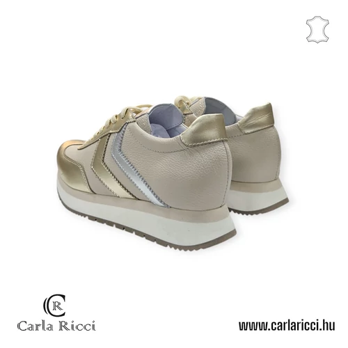 Carla Ricci bézs-arany-ezüst sportcipő 36 méret