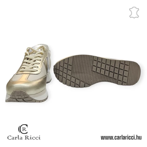 Carla Ricci bézs-arany-ezüst sportcipő 36 méret