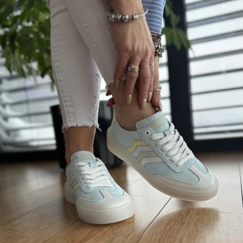 Carla Ricci kék-multicolor bőr sneaker